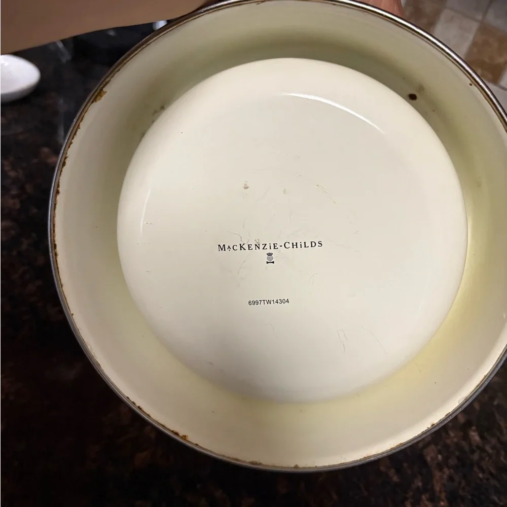 MacKenzie-Childs Elegant Cream Bowl